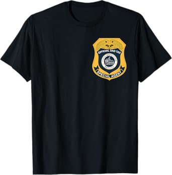 Funny Official Dad Tax Food Inspection Service Badge T-Shirt