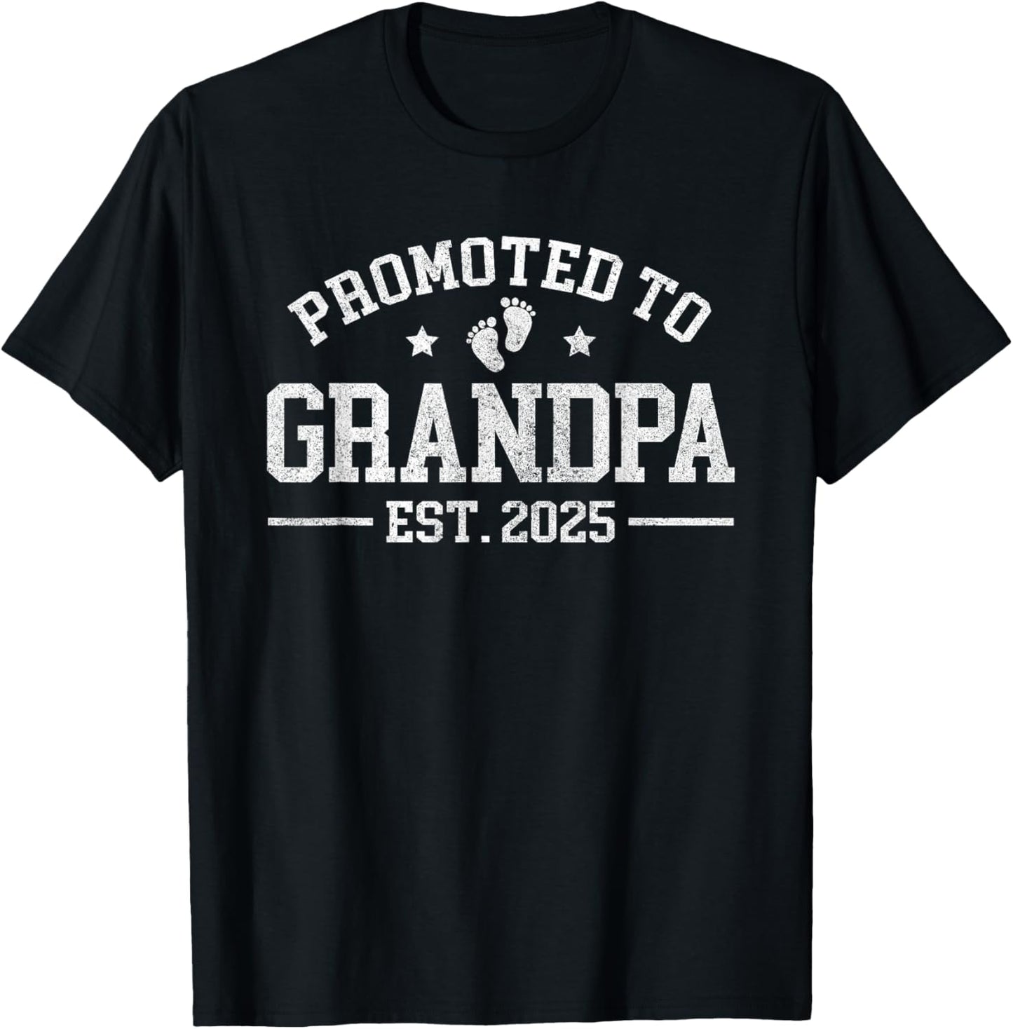 Promoted to Grandpa est. 2025 Grandparents Baby Announcement T-Shirt