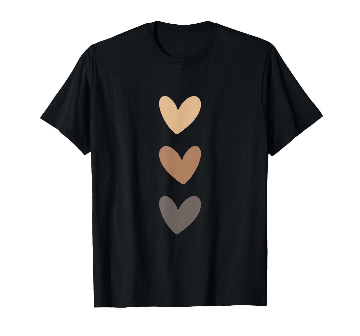 Heart Brown Graphic Drawing Heart Love Minimalist T-Shirt