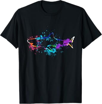 Animal Silhouette Shark Silhouette Hammer Shark Tiger Shark T-Shirt
