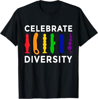 'Celebrate Diversity' Bisexual Feminist Funny Lesbian Pride T-Shirt