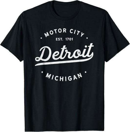 Classic Retro Vintage Detroit Michigan Motor City T-Shirt