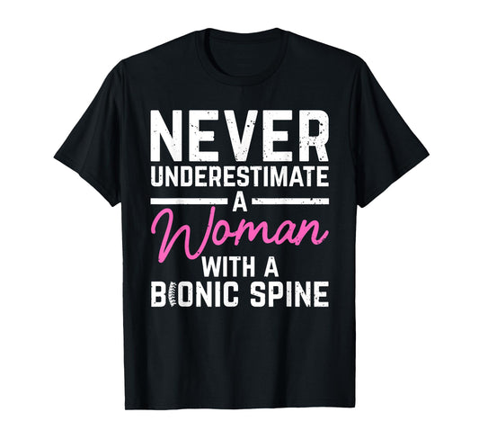 Spine Surgery Art for Women Spinal Fusion After Back Surgery T-Shirt