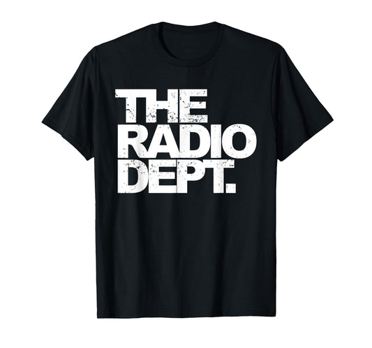 Vintage Radio Dept Musican Vinyl Records White Design T-Shirt