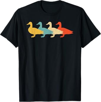 Mallard Vintage Retro Duck Bird Drake Lover 60s 70s Gift T-Shirt