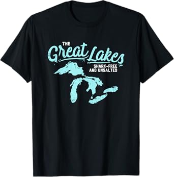 The Great Lakes Shark Free & Unsalted Summer Vacation Men Women T-Shirt