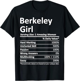 BERKELEY GIRL CA CALIFORNIA Funny City Home Roots USA Gift T-Shirt