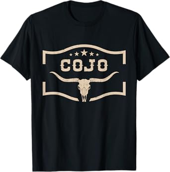 Classic Cojo Cow Name Distressed Vintage Retro Bull-Skull T-Shirt