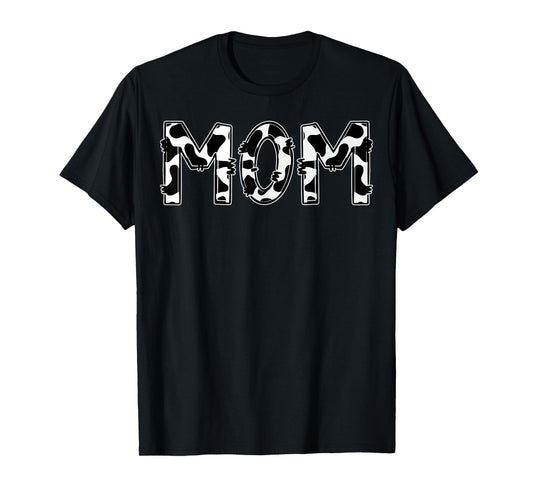 Mom Cow Print Aesthetic Farm Animal Pattern Farmer Cowgirl T-Shirt