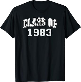 Class of 1983 Retro Graduation School T-Shirt