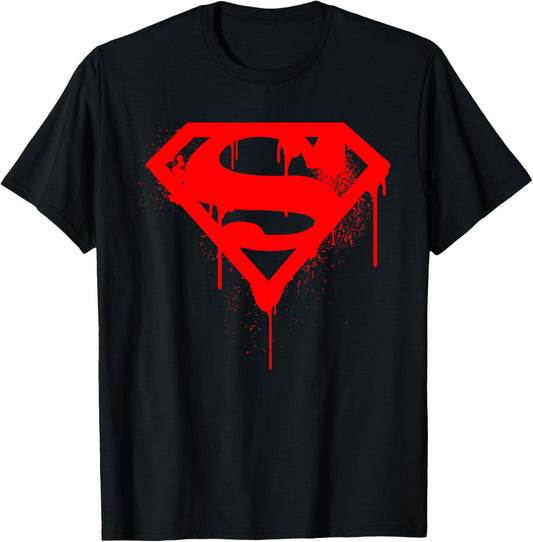 DC Superman Logo Doomsday Red Graffiti T-Shirt