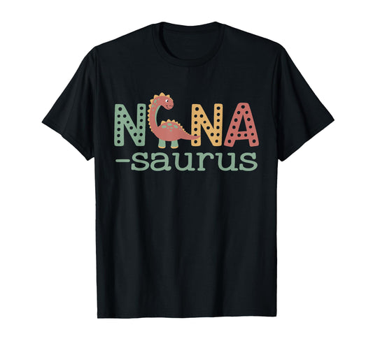 Nanasaurus T Rex Dinosaur Nana Saurus Family Matching Retro T-Shirt