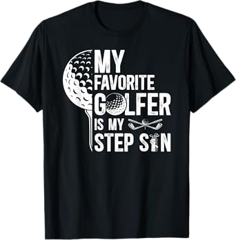 Proud Golf Step-Dad Golf Player Stepfather Golfer Stepdad T-Shirt