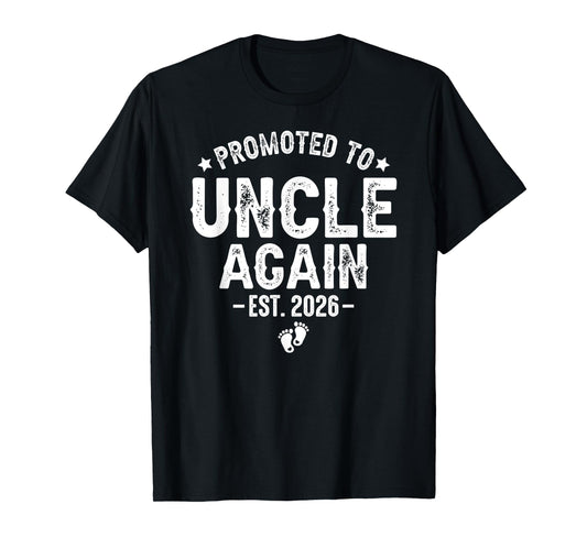 Promoted to Uncle again est. 2026 Expecting Father T-Shirt