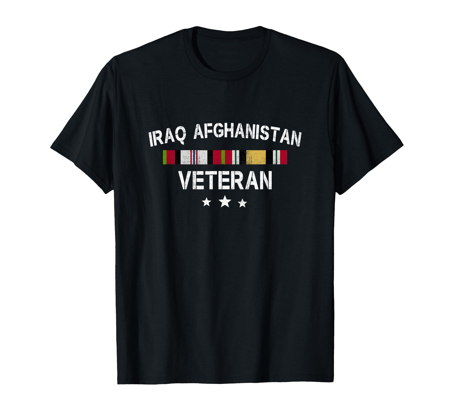 Iraq Afghanistan Veteran Pride Service Ribbon T-Shirt