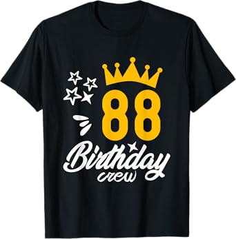 88th Birthday Squad Funny Birthday Crew Bday Group Team T-Shirt