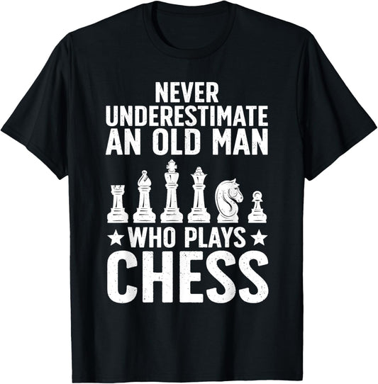 Best Chess Art For Men Dad Grandpa Chess Lover Chess Player T-Shirt