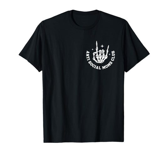 Anti Social Moms Club Groovy Funny Mom Life Mama Anxiety T-Shirt