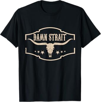 Classic Art Last Name Proud Damn Strait Personalized Apparel T-Shirt