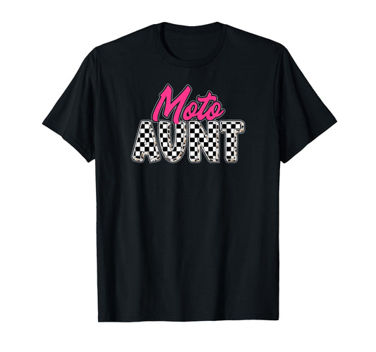 Moto Aunt Leopard Motocross Aunt Of A Motocross Rider Auntie T-Shirt