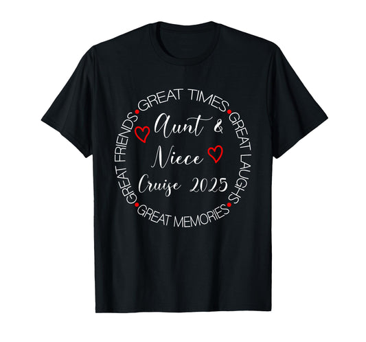 Aunt Niece Cruise Trip 2025 Summer Vacation Matching Family T-Shirt