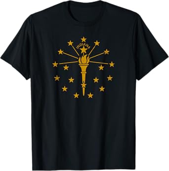 State Flag of Indiana Vintage Cool Distressed Shirt Gift T-Shirt