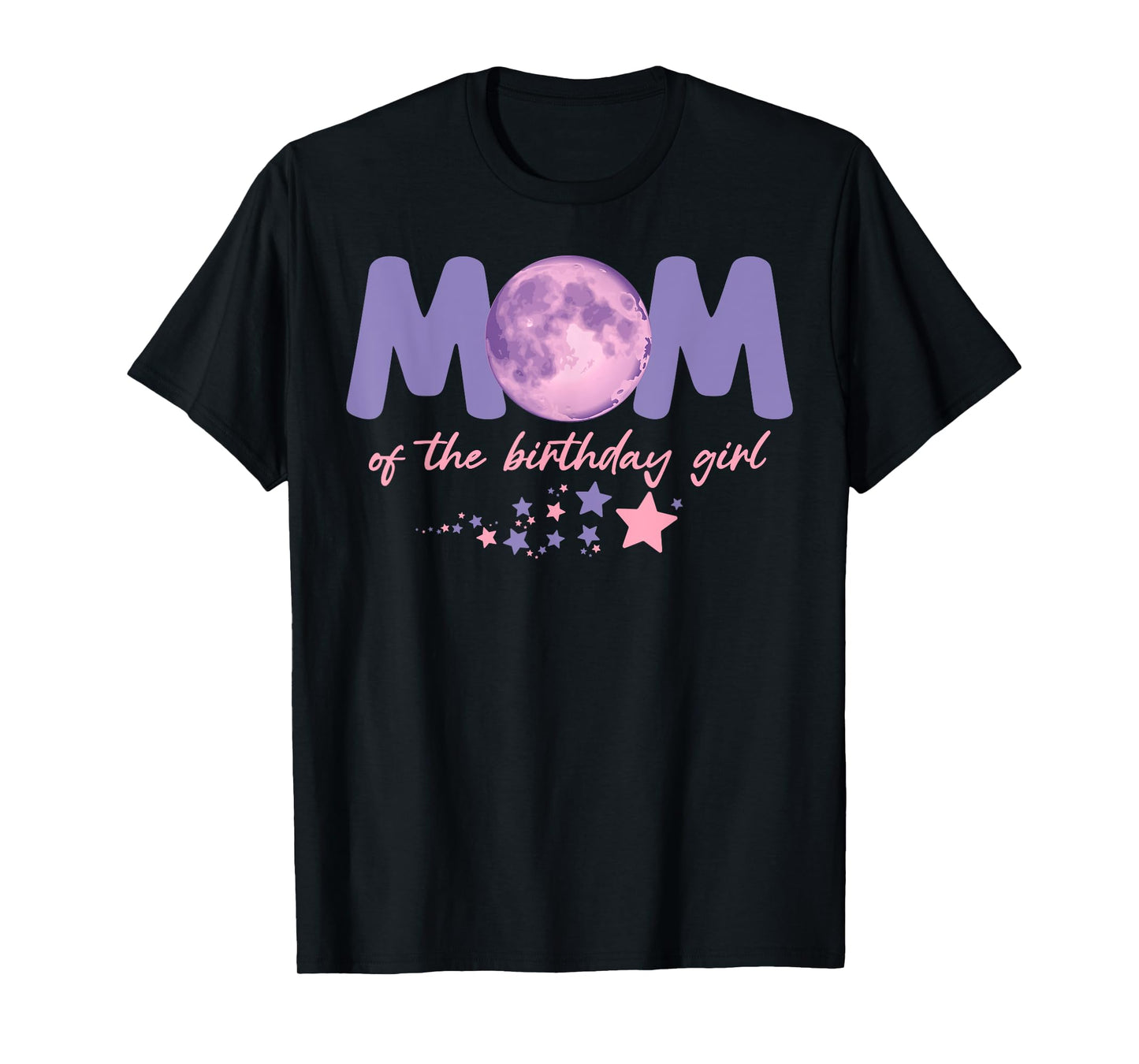 Two The Moon Mom Of the Birthday Girl Astronaut Family Party T-Shirt