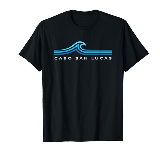 Cabo San Lucas Mexico Waves Vintage Mens Women Boys Souvenir T-Shirt
