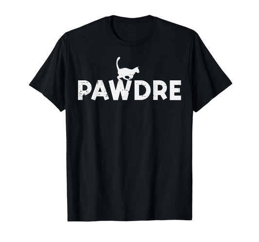 Mens Pawdre Cat Dad Cute Fur Papa Fathers Day Pet Paw Daddy T-Shirt
