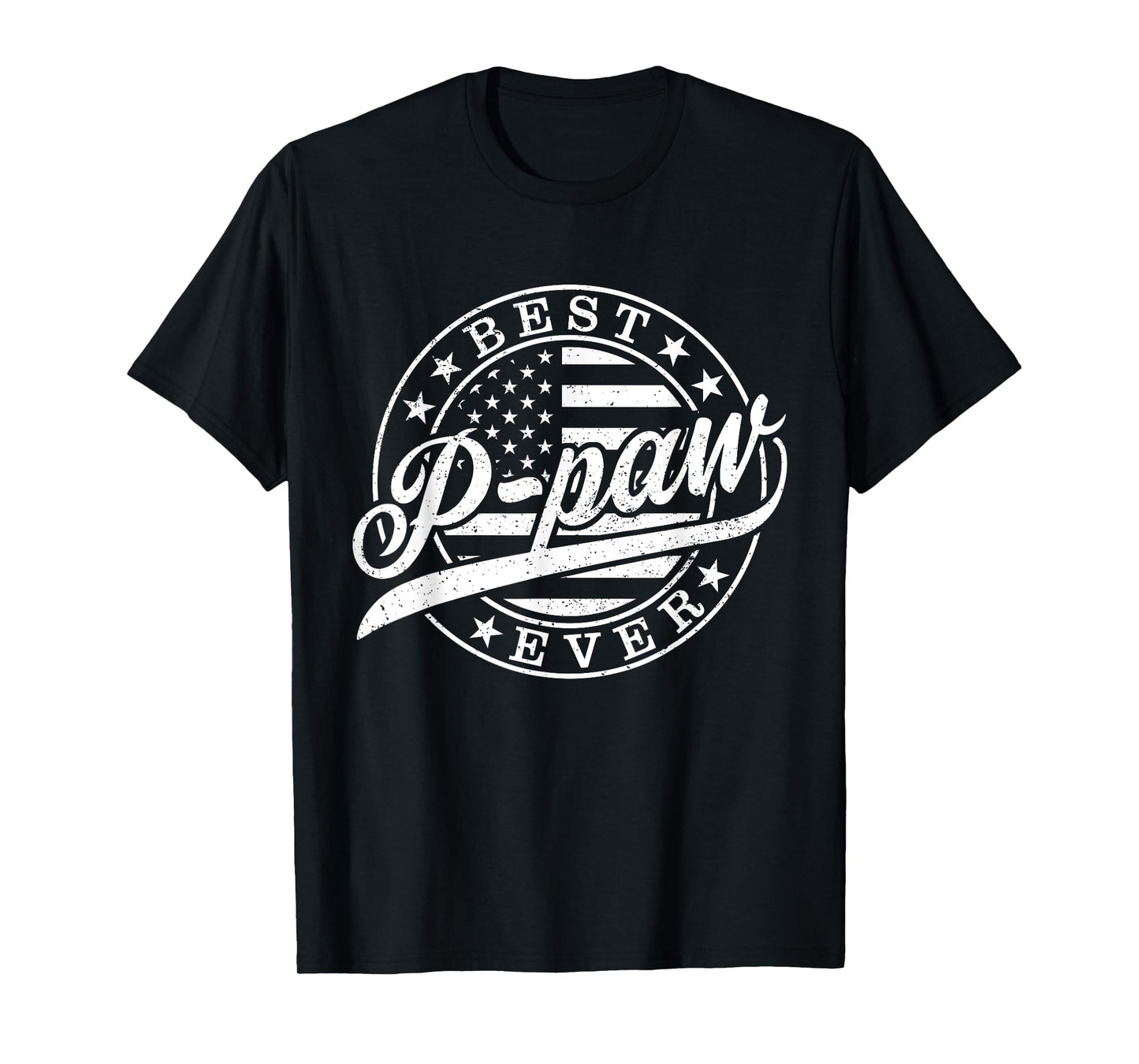 Best P-paw Ever American US Flag Funny Father's Day T-Shirt