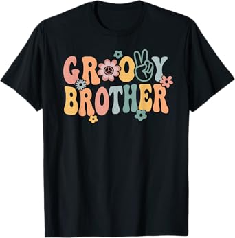 Groovy Brother Retro Bro Matching Family 1st Birthday Party T-Shirt
