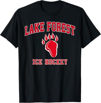 Lake Forest College Ice Hockey Arch Vintage Design Men Women T-Shirt