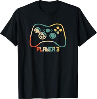 Matching Gamer tee for Dad, Mom & kids Player 1,2,3 T-Shirt