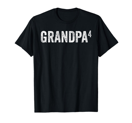 Fathers Day Grandpa Of Four Grandkids, Grandpa 4 T-Shirt