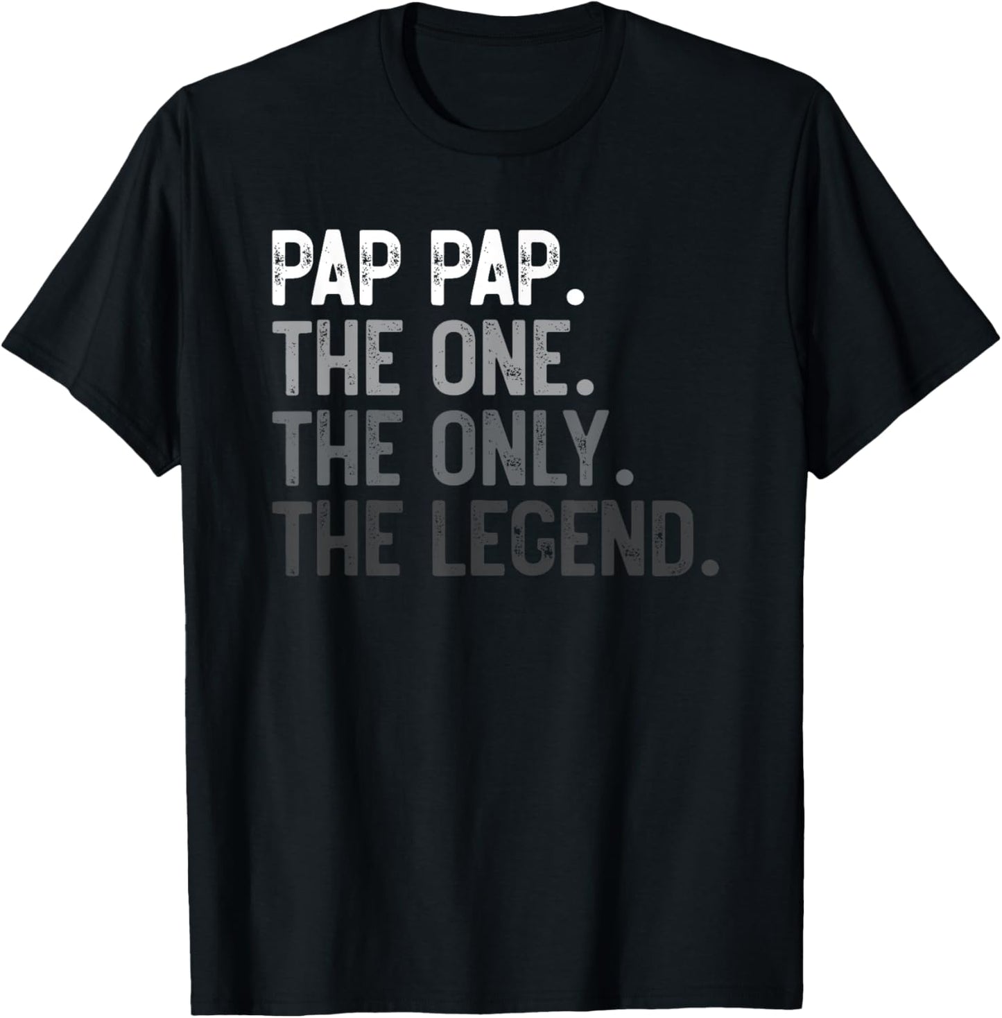 Pap Pap Funny Father's Day Tee - Men's Black Retro Sports T-Shirt - Small - Short Sleeve - Spread Collar - Perfect for Father's Day