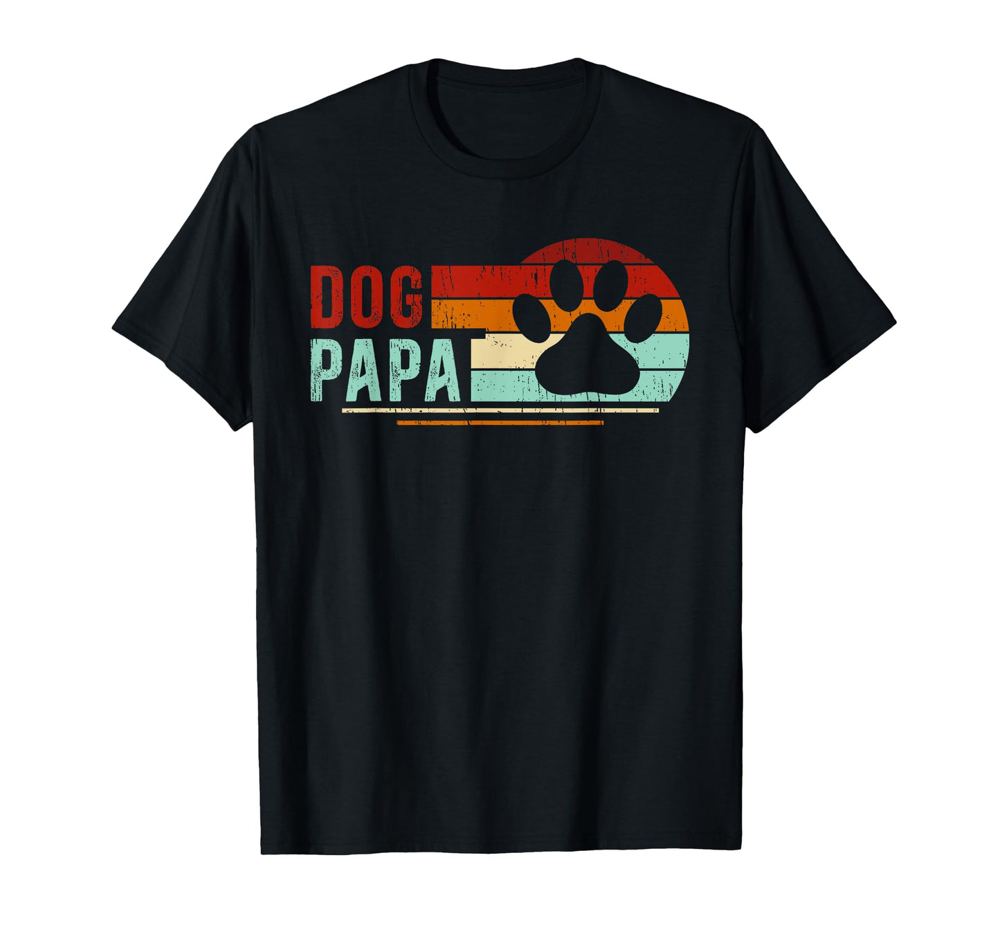 Dog Papa Retro Dog Lover Papa Dog Owner Papa T-Shirt