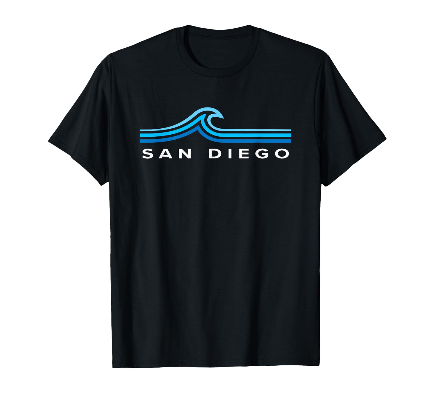 San Diego California Souvenir Waves Vintage Mens Womens Boys T-Shirt