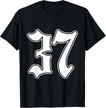 #37 White Number 37 Latino Sports Fan Team Cholo Easy T-Shirt