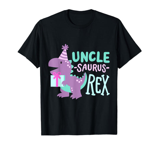Dinosaur Birthday Uncle Saurus T Rex Family Matching Party T-Shirt