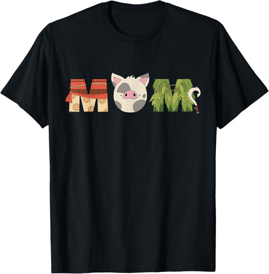 Disney Moana Letters Pua Maui Mother’s Day Birthday Best Mom T-Shirt