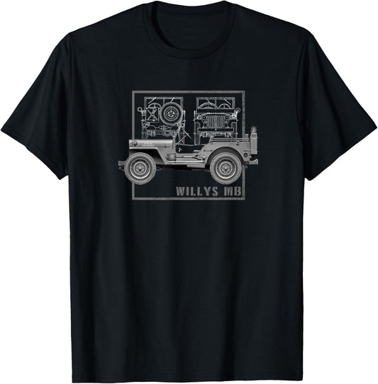 Willys MB Vintage Offroad Classic WW2 T-Shirt
