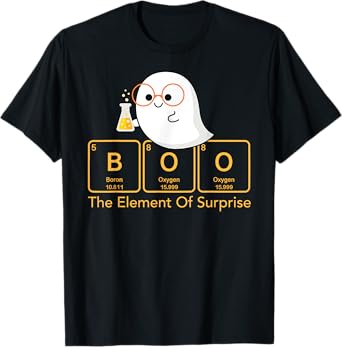 Chemistry Boo The Element Of Surprise Cute Chemist Halloween T-Shirt