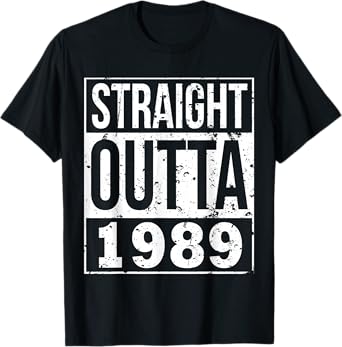 Straight Outta 1989 TShirt Funny 29th Birthday Party Gift