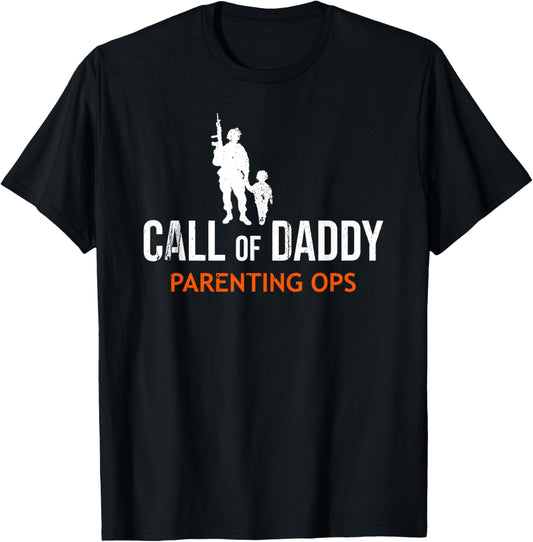 Mens Gamer Dad Call of Daddy Parenting Ops Father's Day T-Shirt
