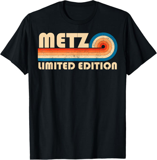 METZ Surname Retro Vintage 80s 90s Birthday Reunion T-Shirt