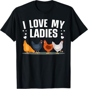 Funny Chicken Art Men Women Ladies Chicken Farmer Whisperer T-Shirt