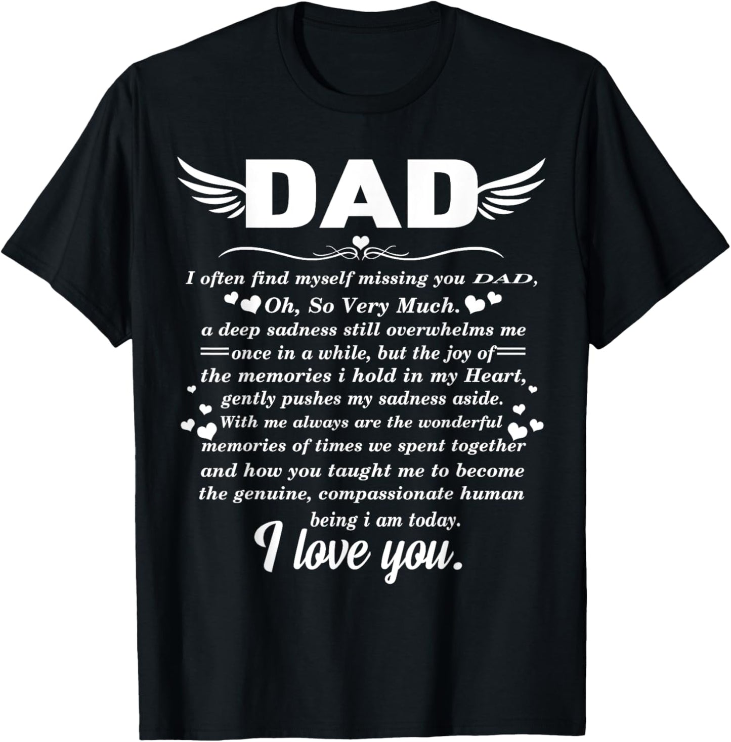 Dad In Heaven Memory Of My Dad Papa Grandpa Remembrance Day T-Shirt