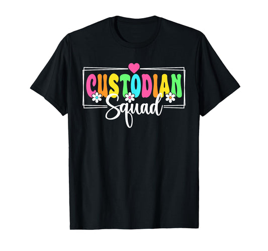 Custodian Squad Back To School Teachers Students T-Shirt