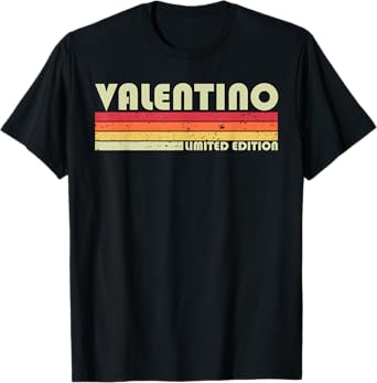 VALENTINO Name Personalized Funny Retro Vintage Birthday T-Shirt