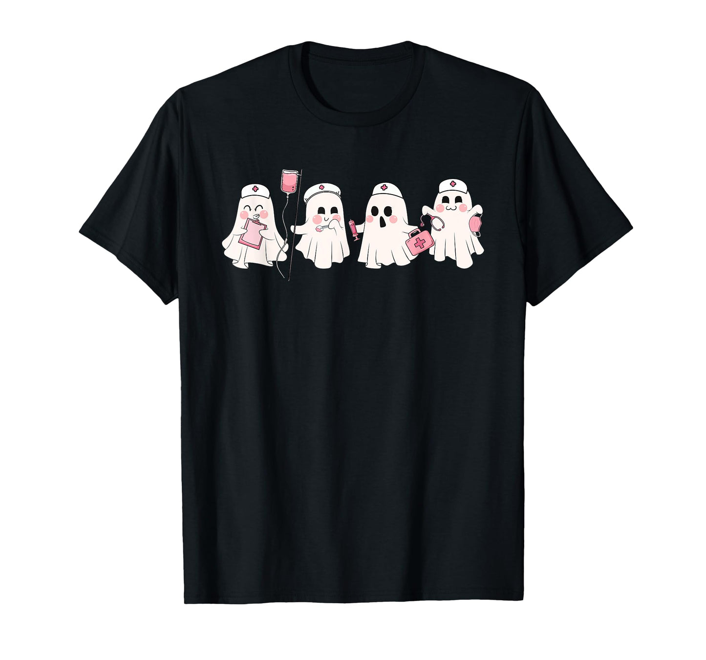 Funny Ghost Spooky Nurse Halloween Cute RN Nurse T-Shirt